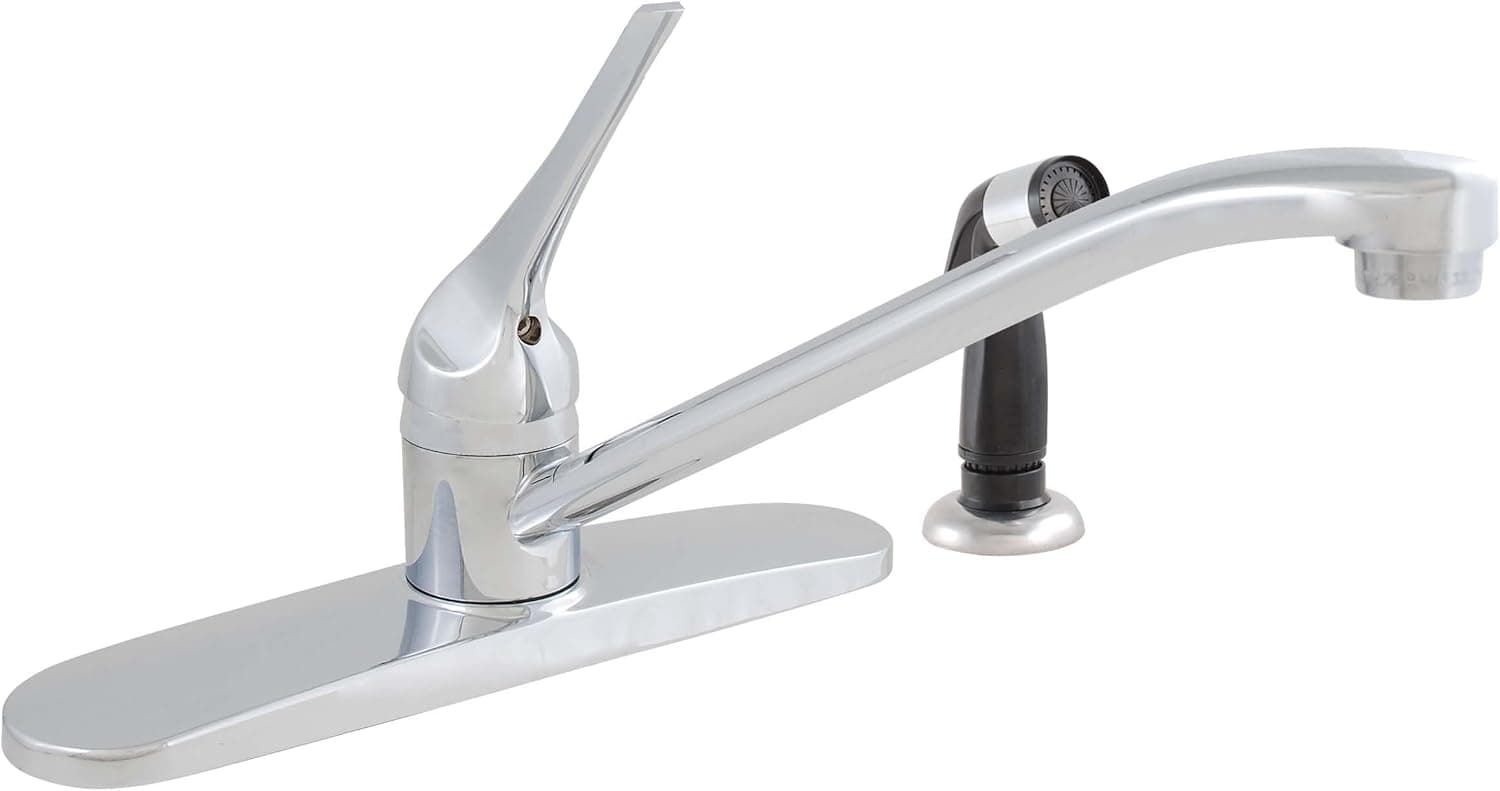 LDR Industries 011 1401 Kitchen Faucet Single Handle with Spray, Chrome