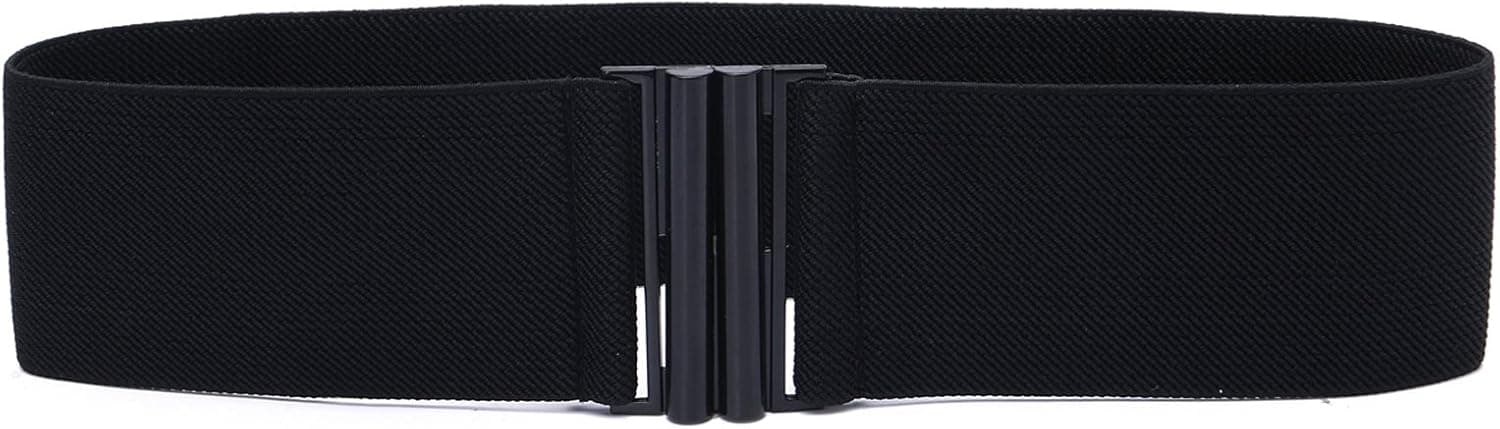 Syuer Womens Wide Elastic Cinch Belt Waist Trimmer Stretch Buckle Belt Waistband