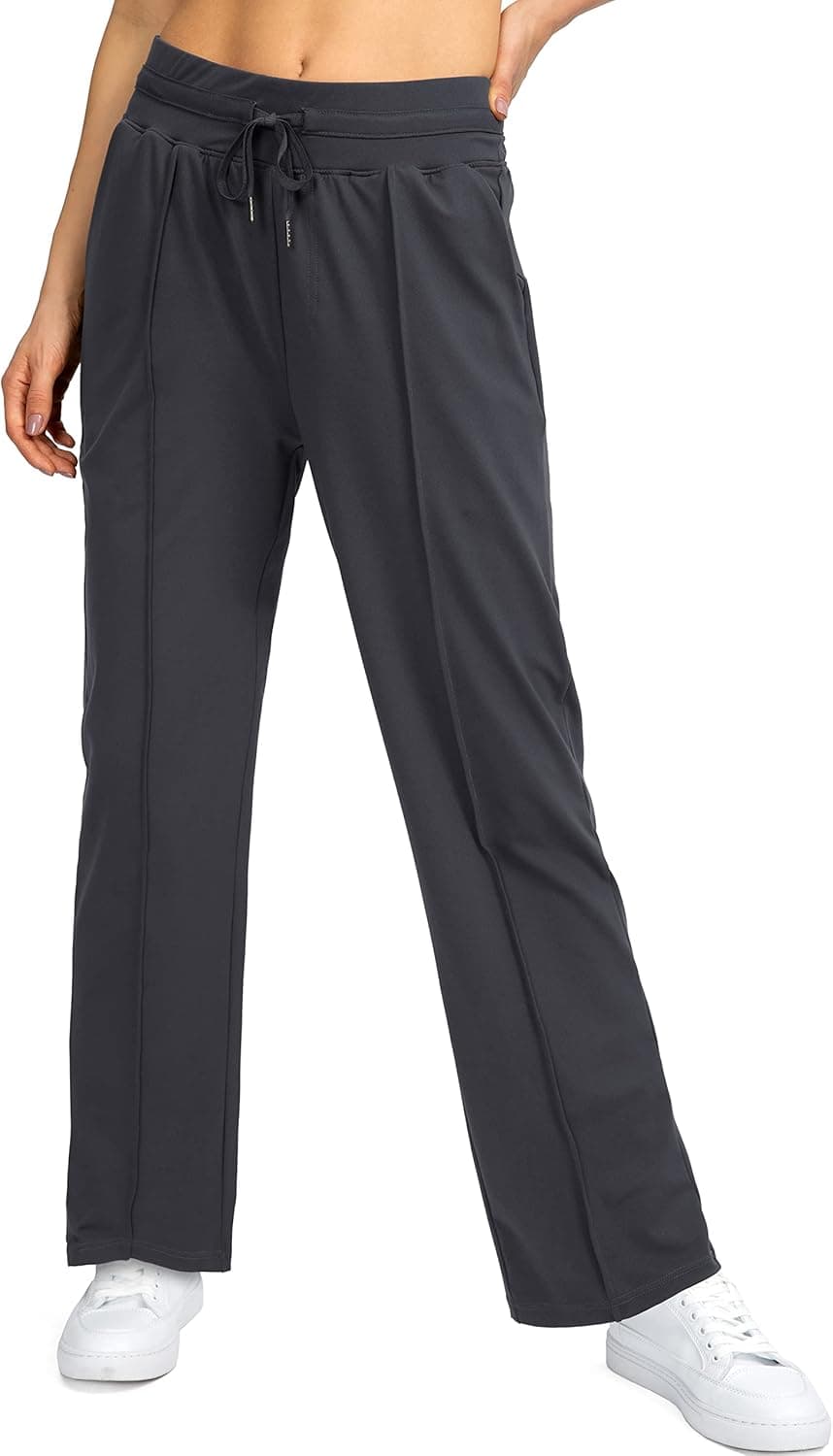 Obla Womens Wide Leg Pants Drawstring Lounge Yoga Caual Sweatpants with Pockets Straight Leg Pants for Women
