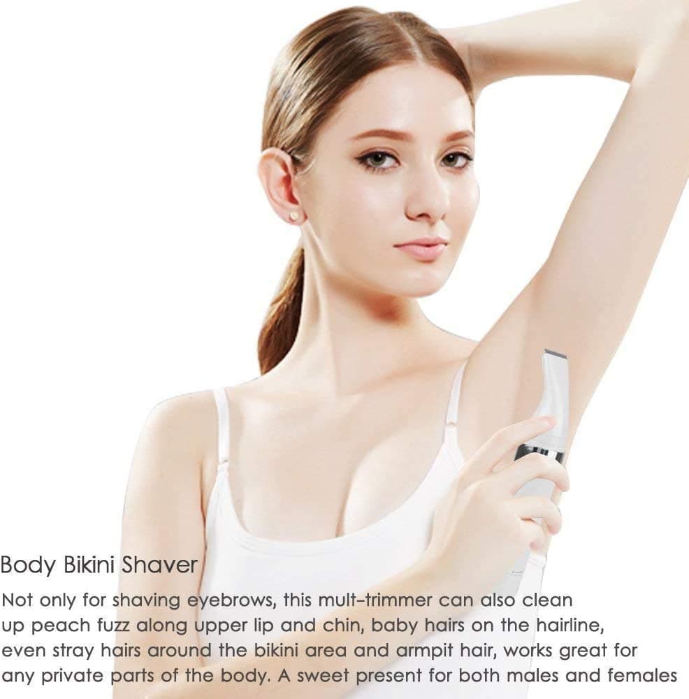 Ladies Electric Shaver, wwhuaus 5 in 1 USB Rechargeable Women Electric Shaver Cordless Hair Removal for Women Body, Nose Hair,Facial Cleaning, Bikini Line with Nail Clipper