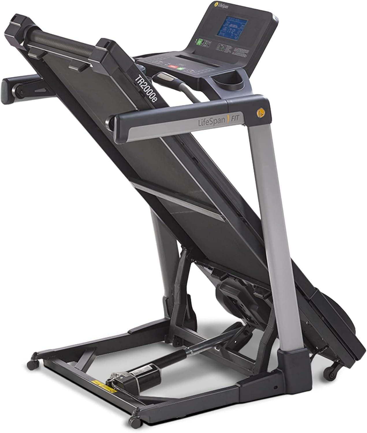 LifeSpan Fitness - TR2000e Foldable Treadmill, Electric Cardio Equipment, Office & Home Treadmills, Compact Treadmill, Quiet 2.5 HP Motor, Heart-Rate Sensor, 0.5-11 mph Speed, Supports up to 300 lbs