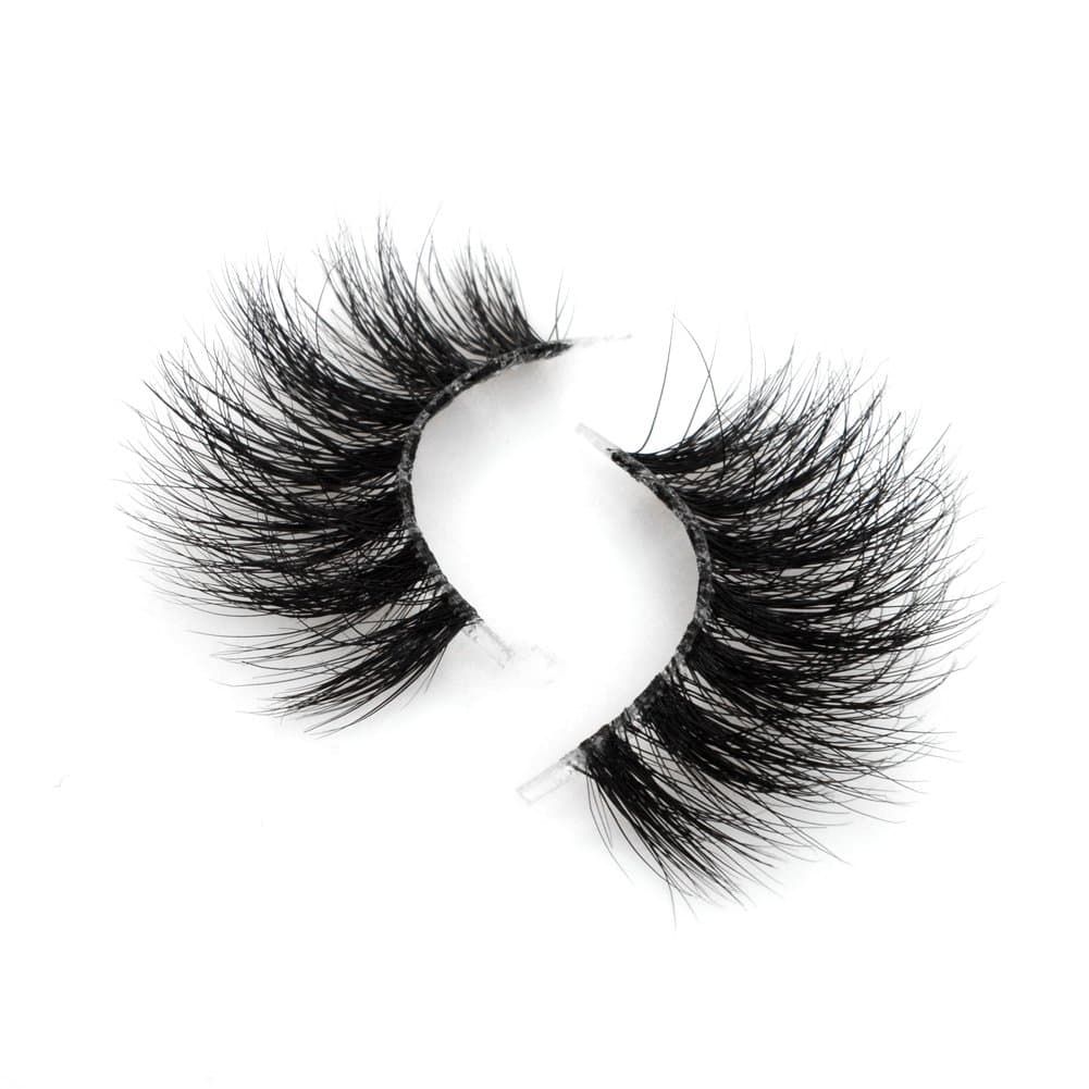 Invisible Transparent Band 3D Mink Fur Fake Eyelashes Women's Makeup False Lashes Hand-made Mink Lash 1 Pair Pack(TD34)