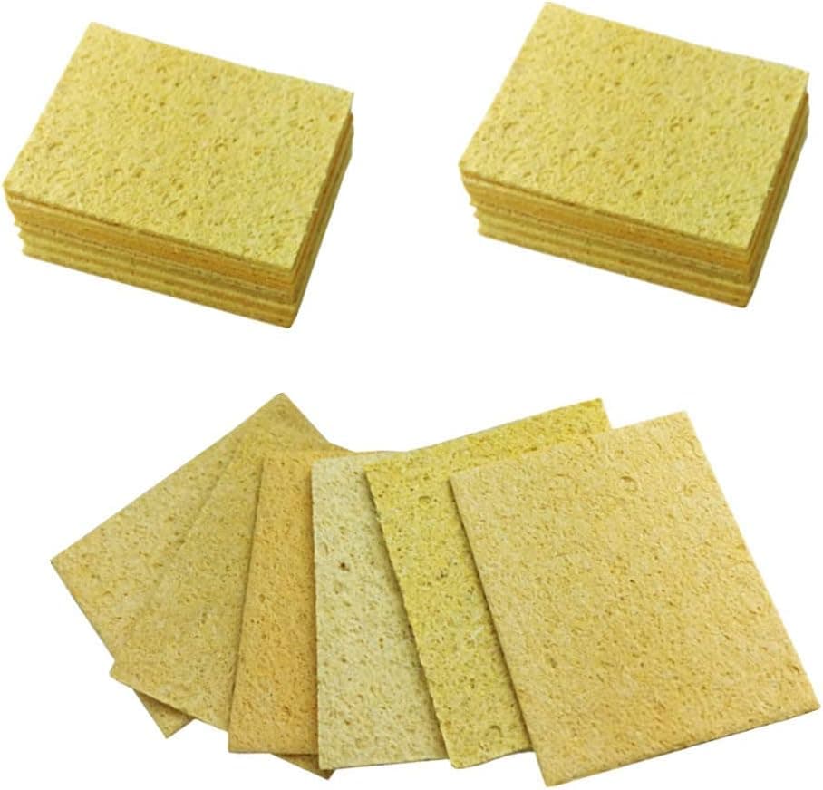 30 Pcs Pads Soldering Sponge Soldering Iron Cleaning Sponge Solder Welding Cleaning for Soldering Tips