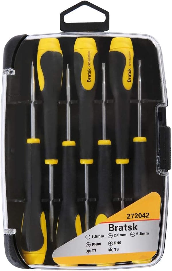 Bratsk Precision Magnetic Screwdriver Set 7 Piece Slotted and Phillips Repair Tool Kit with Magnetic Tips for iPhone, ipads,Tablets,PC