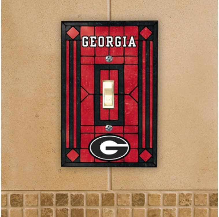 The Memory Company NCAA Art Glass Switch Cover NCAA Team: Georgia