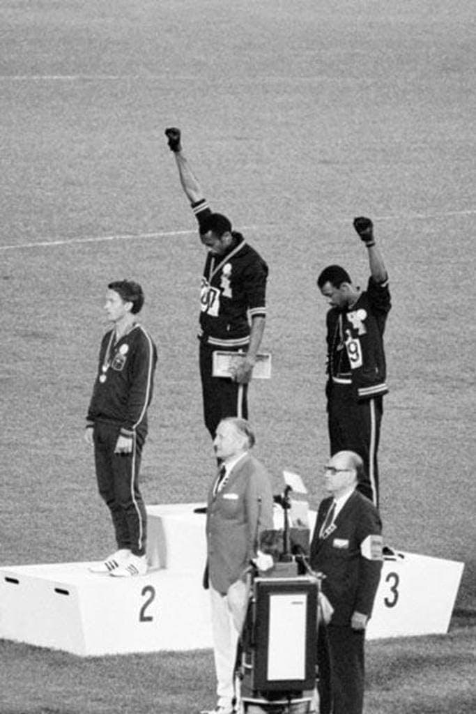 Black Power Salute Olympic Medal Winners American Athletes Award Winners Photo Cool Huge Large Giant Poster Art 36x54