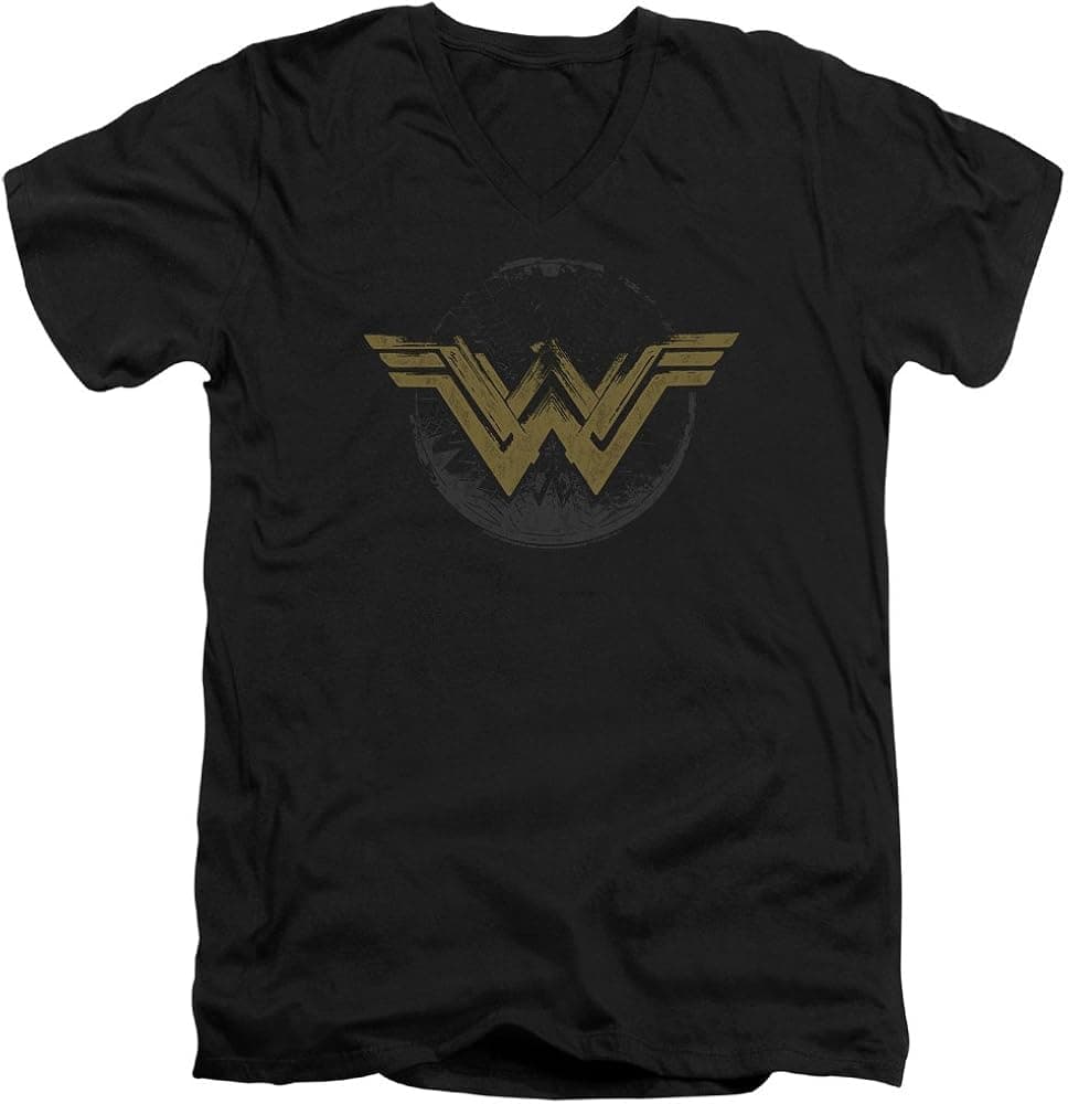 Wonder Woman Movie - Distressed Logo V-Neck T-Shirt