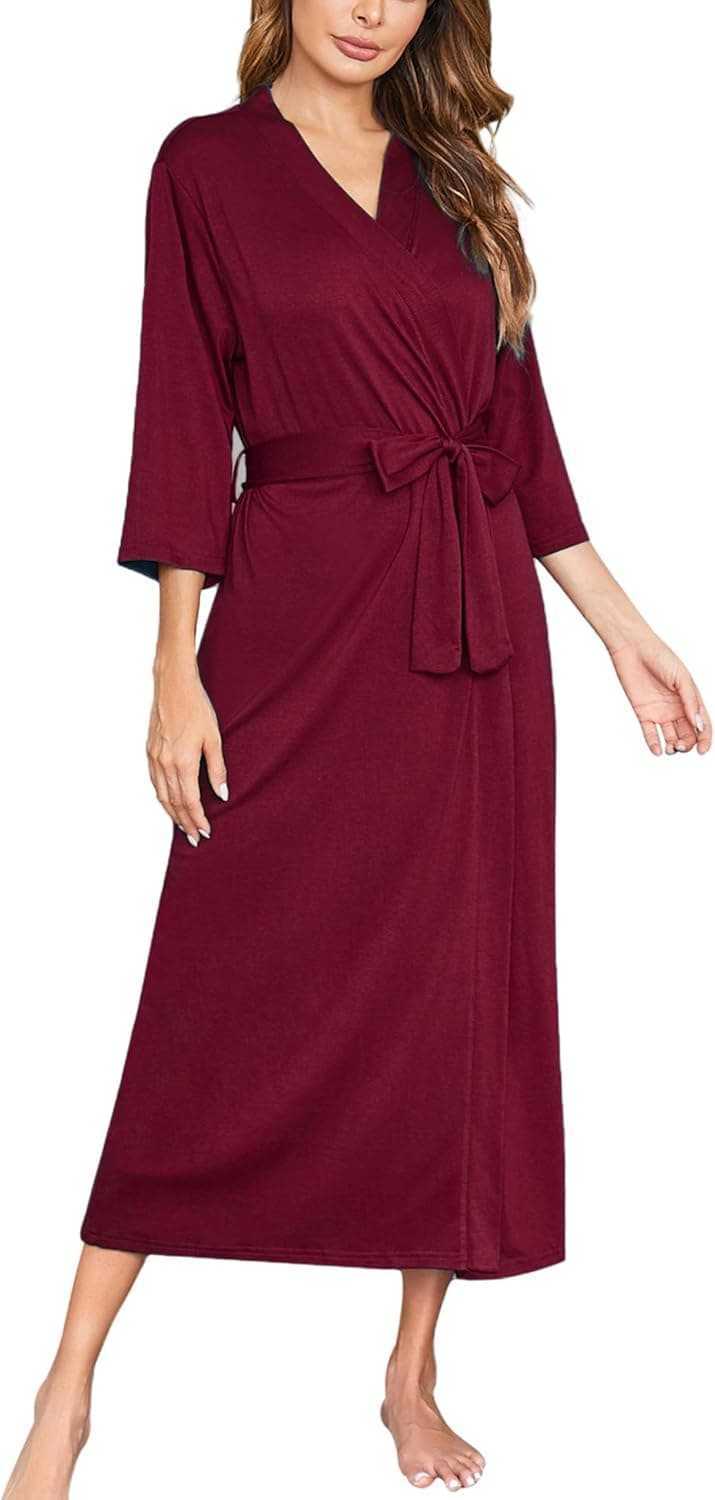 Ekouaer Womens Robes, Lightweight Robe Soft Sleepwear Ladies Loungewear Dressing Gown Long Bathrobe