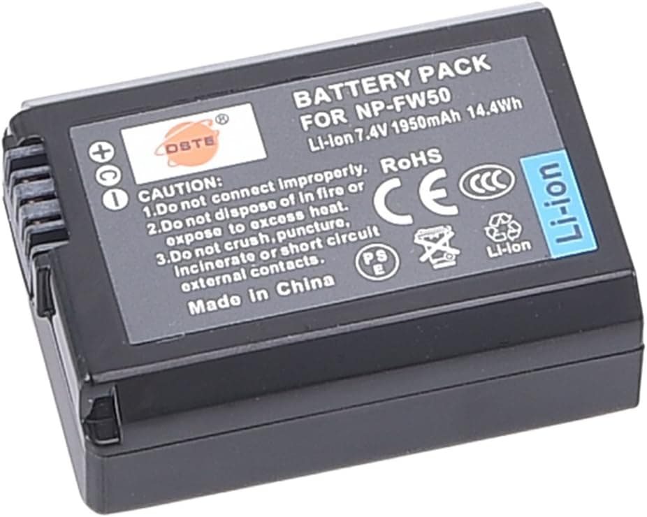 DSTE NP-FW50 Replacement Li-ion Battery for Sony Alpha 7 7R 7R II 7S a7R a7S a7R II a5000 a5100 a6000 a6100 a6300 a6400 a6500 NEX-7 SLT-A37 DSC-RX10 DSC-RX10 II III 7SM2 ILCE-7R 7S QX1 5100 6000