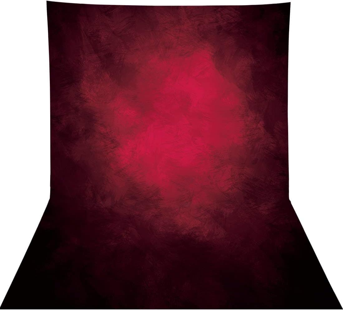 Allenjoy 5x7ft Fabric Abstract Black Red Photography Backdrop Supplies for Professional Photographers Portrait Pictures Shoot Old Master Props Vintage Studio Photoshoot Favors Banners Background