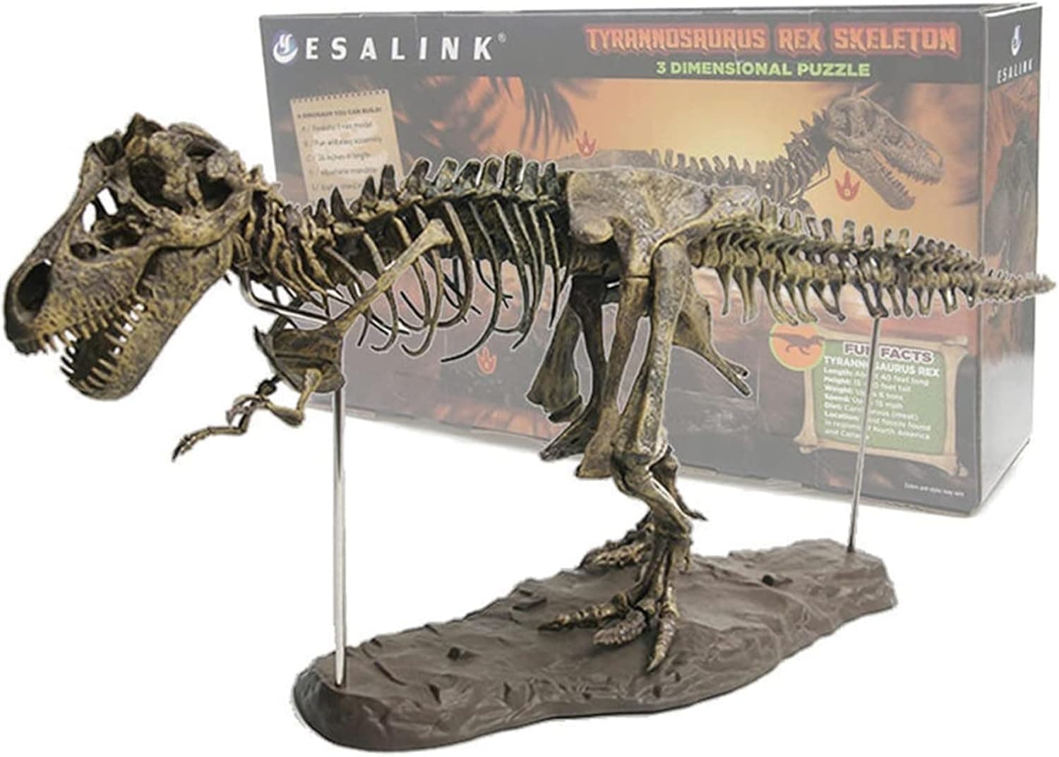 ESALINK 27" Dinosaur 3D Skeleton Puzzles Model Set Puzzles Toys for Kids, DIY Skeleton Dinosaurs Skeleton Set Model Toys Educational Realistic Toys for Kids Boys Girls Children