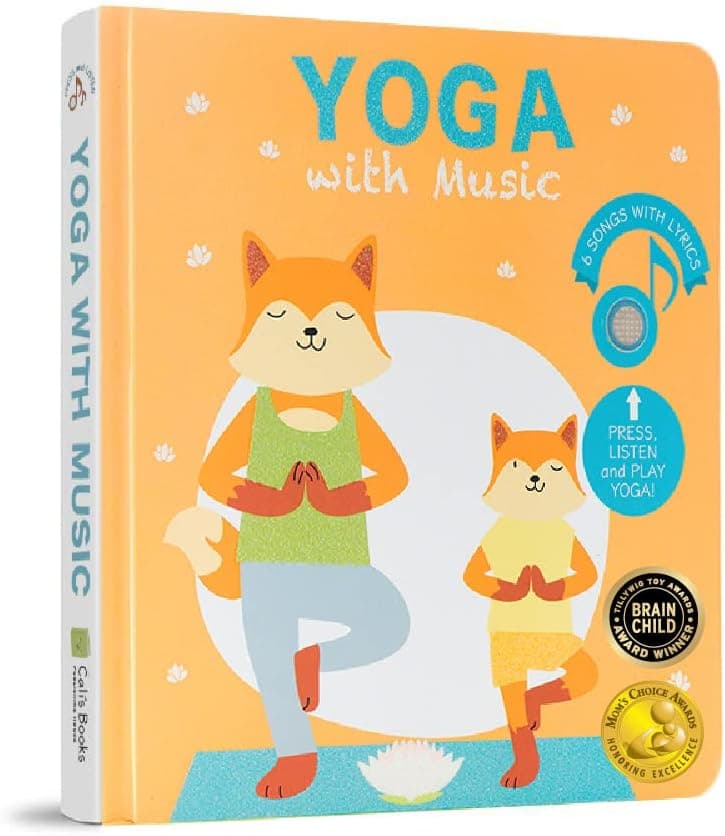 Cali's Books Yoga with Music | Interactive Musical Books for Toddlers 1-3 and Babies with Yoga Poses, Songs and Fun! A Great Yoga Gift Idea for Mom, and Toddlers. Mom's Choice Award Winner