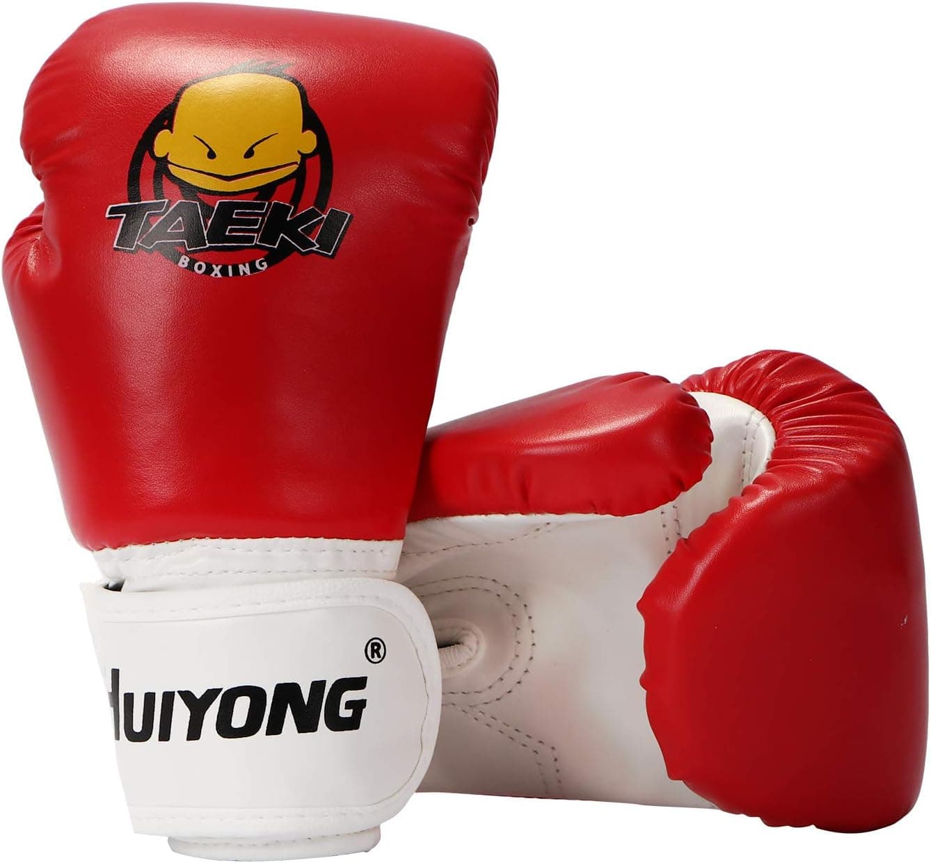 Q&A Kids Boxing Gloves 4OZ Punch Mitts MMA Pu Cartoon Sparring Boxing Tranning Gloves for Children (Red, 40Z)