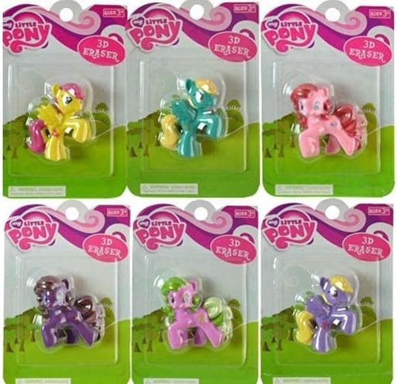 My little Pony 3D Eraser x 6 pc (1 Each Characters)
