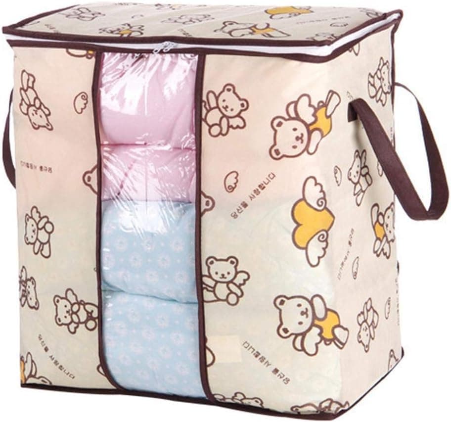 Sasarh Non-woven Portable Storage Bag Pillow Duvet Cover Clothing Organizer Bag Packing Organizers