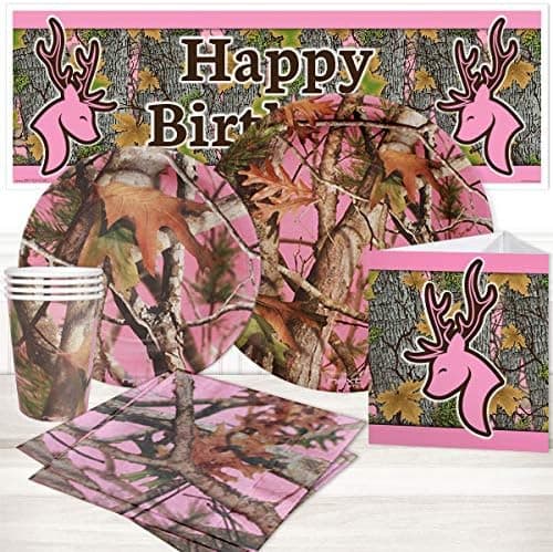 Birthday Direct Pink Camo Party Package for 16 Guests