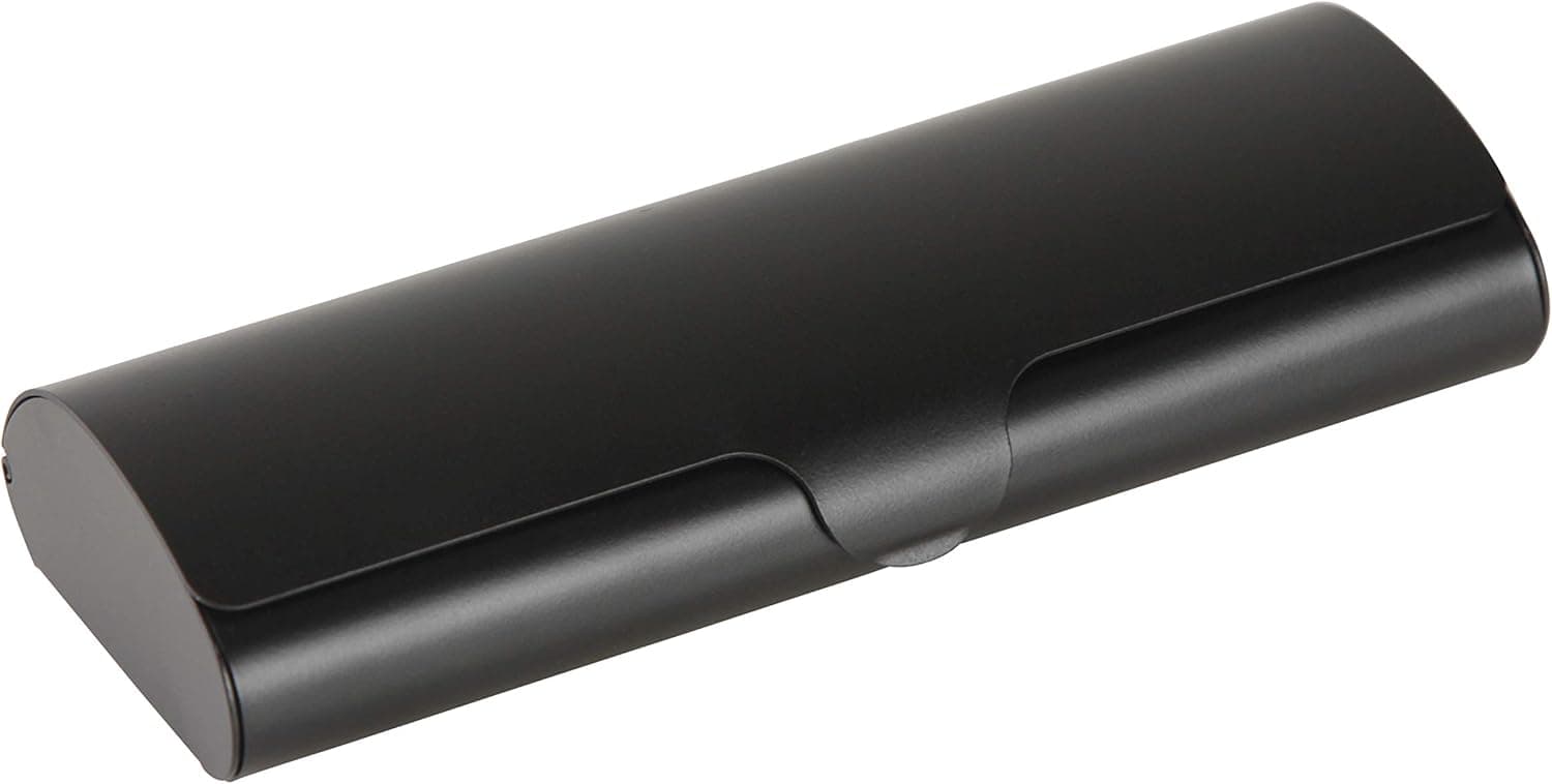 Aluminum Eyeglass Case Hard Shell For Small to Medium Frames In Black Or Silver