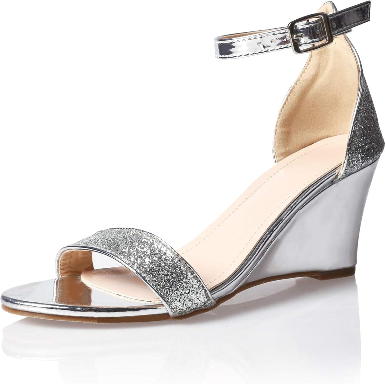 JSUN7 Women's Fashion High Wedge Dress Sandal Shoe