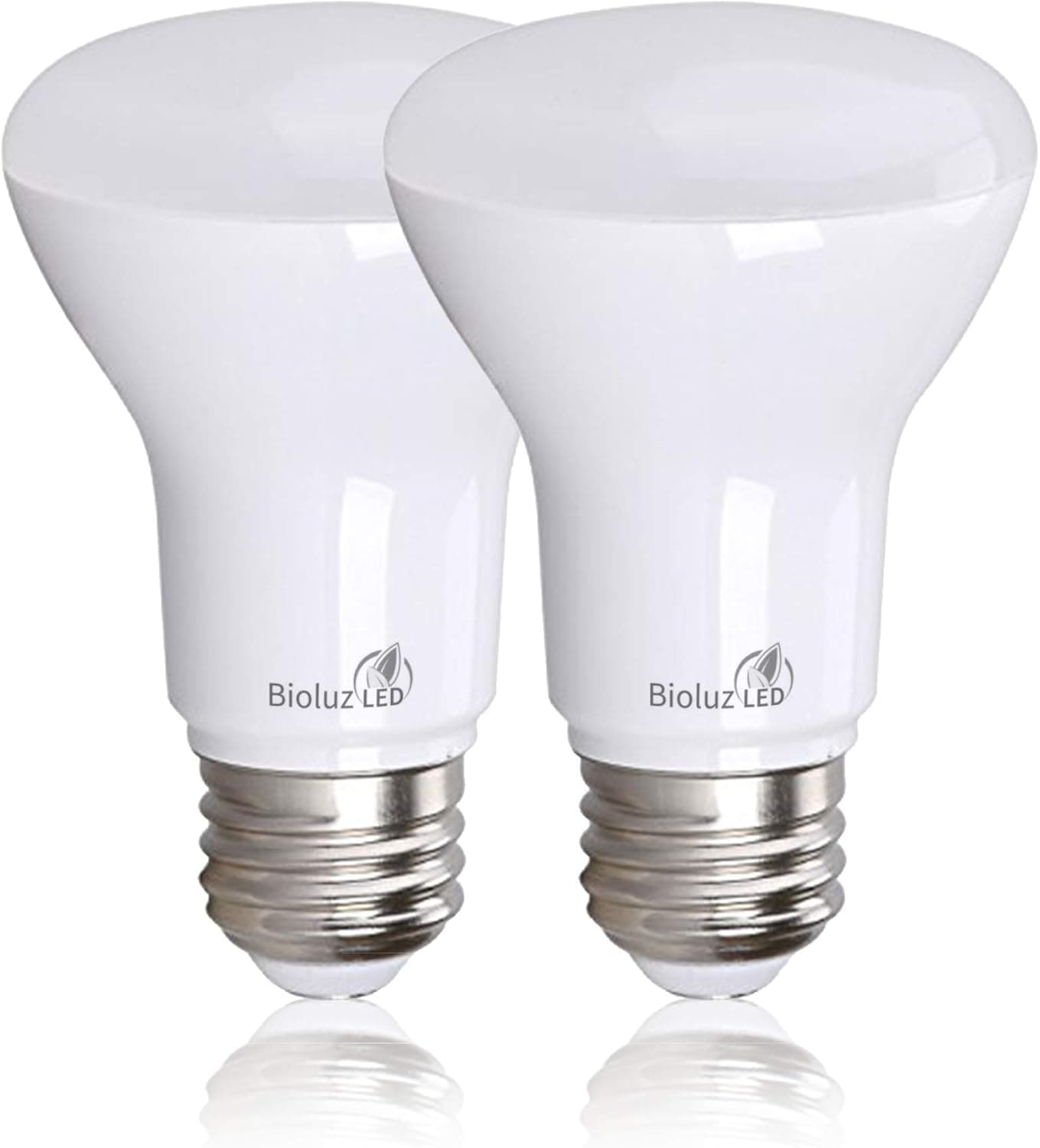 Bioluz LED 2 Pack R20 LED Bulb 90 CRI 3000K Bright Soft White 6W = 50 Watt Replacement 540 Lumen Indoor/Outdoor UL Listed CEC Title 20 Compliant (Pack of 2)