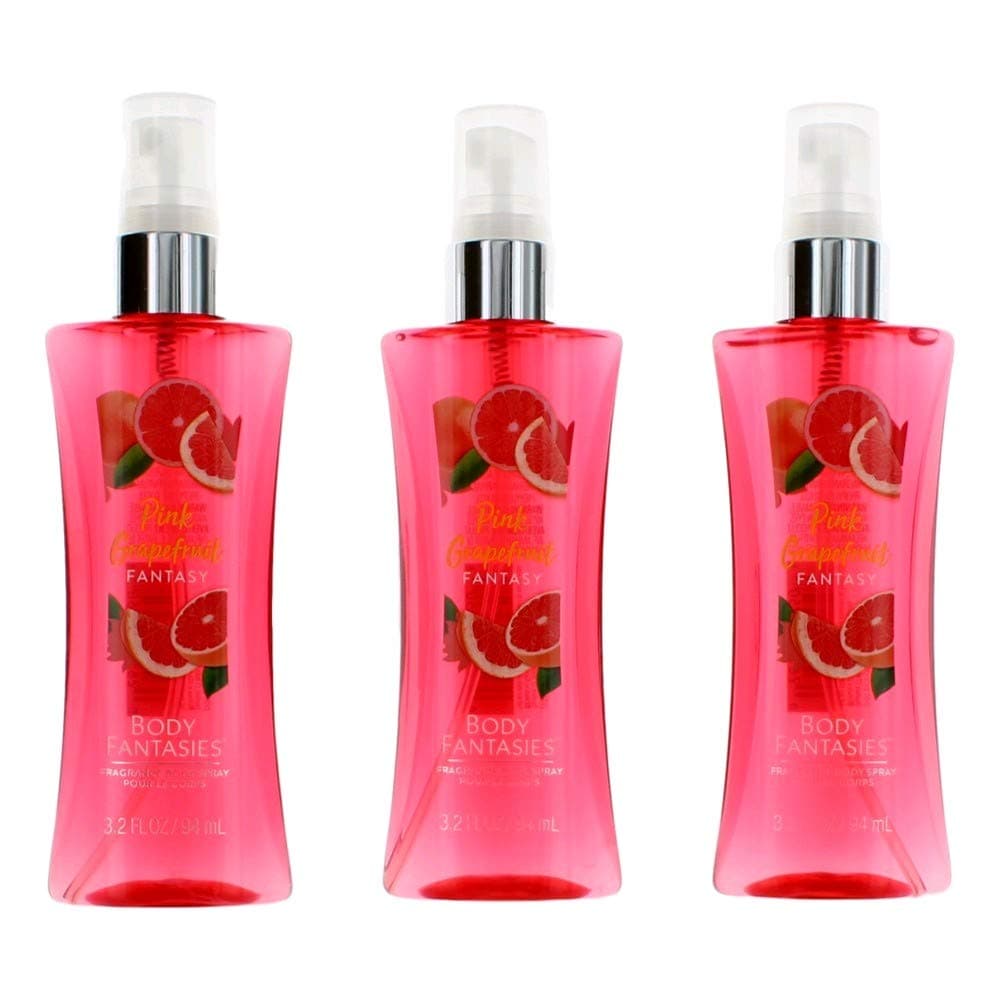 Pink Grapefruit by Parfums De Coeur 3.2oz Fragrance Body Spray women 3 Pack