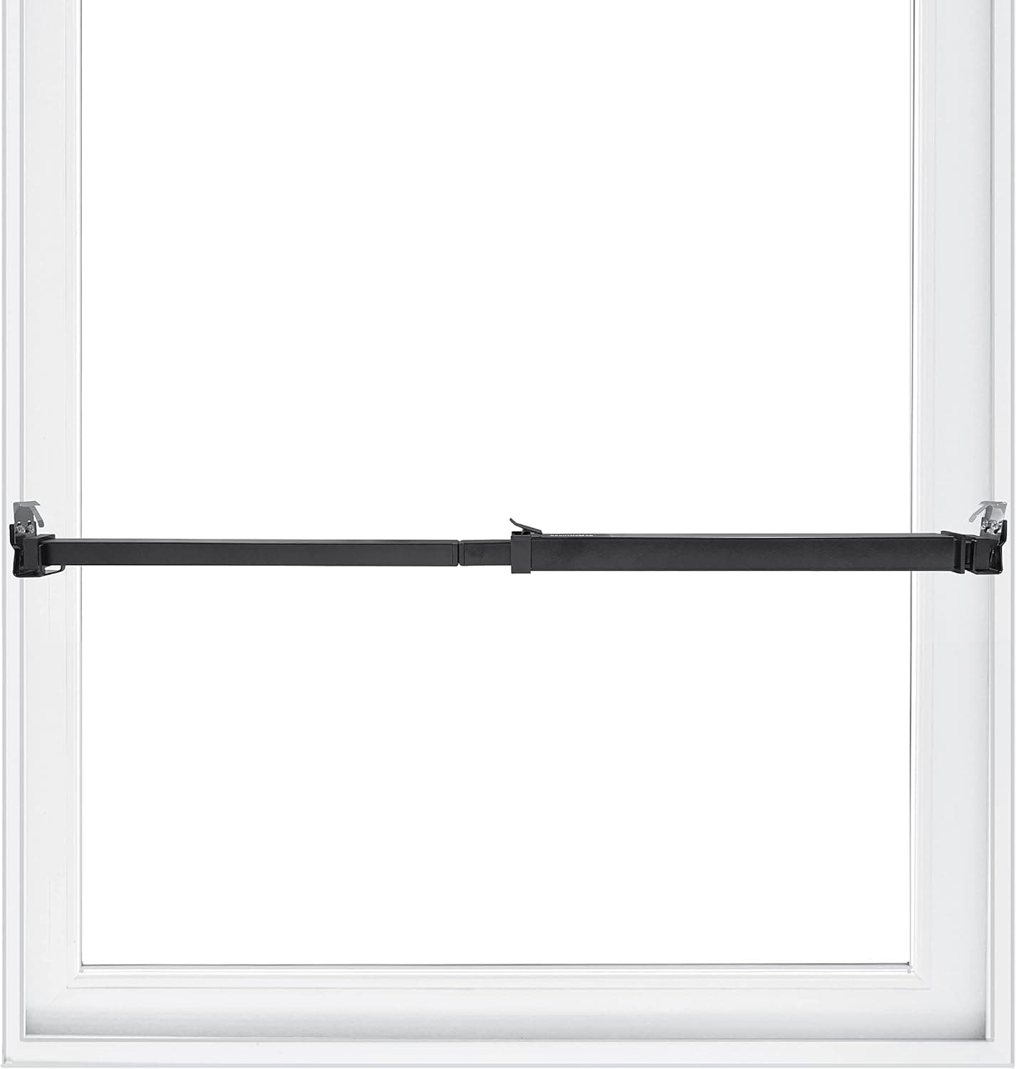 SECURITYMAN Window Security Bar - Easy Install for Horizontal/Vertical Windows - Adjustable Window Lock Bar (Child Proof/Heavy Duty Iron) - Extendable (14.25" to 37") Security Bars for Windows - Black