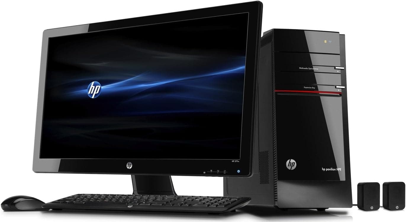 HP Black Pavilion Elite Desktop Computer PC Bundle with Intel Core i7-2600S Processor, HP 27" LED Monitor, 1.5TB Hard Drive, 8GB RAM, BLU-RAY and Windows 7 Home Premium