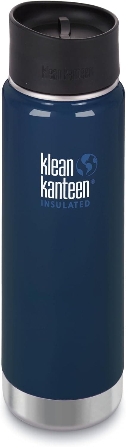 Klean Kanteen Wide Double Wall Vacuum Insulated Stainless Steel Coffee Mug with Leak Proof Café Cap 2.0