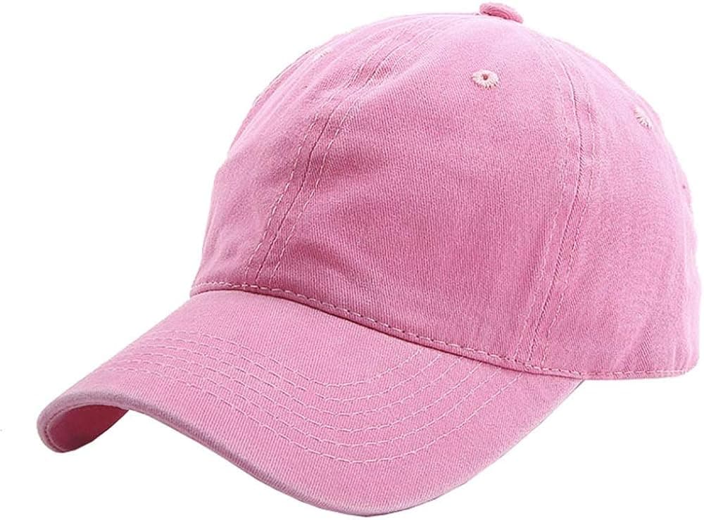 Kids Baby Girls Hat Washed Baseball Cap Cotton Solid Sun Hats for Children