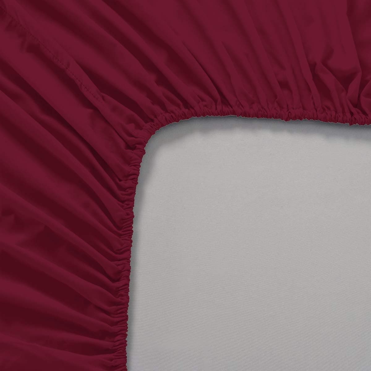 Royal Tradition-Fitted Sheet Only, 100-Percent Cotton 600 Thread Count (Queen Size, Solid Burgundy)