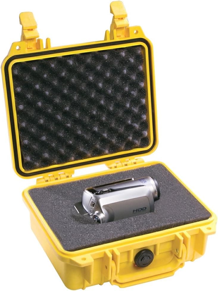 Pelican 1120 Watertight Hard Guard Box with Foam Insert - Yellow