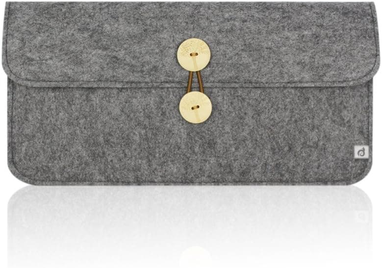 MasiBloom® Felt Keyboard Sleeve Case for Apple Bluetooth Wireless Keyboard MC184LL/B (Model: A1314) & Anker Bluetooth Keyboard A7726111 and BATTOP Bluetooth Keyboard (Case- Carpet Grey)