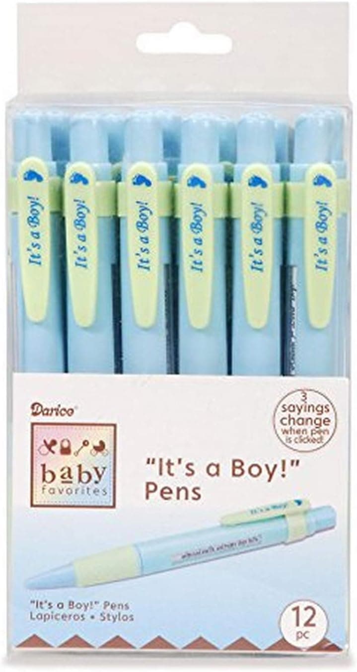 Darice Writing Supplies Ballpen, 5 x 5 x 5 inches, Blue, 12 Count