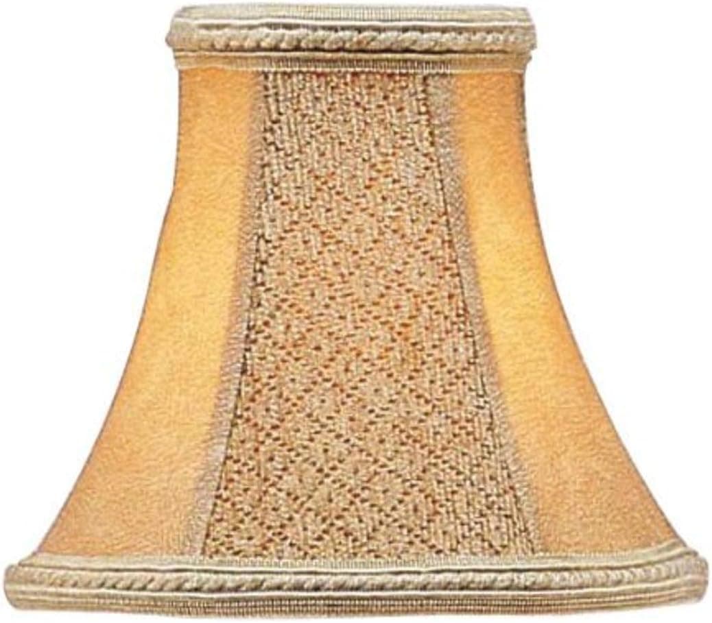 Livex Lighting S120 Bell Clip Chandelier Shade, 6" x 5", Tan Suede
