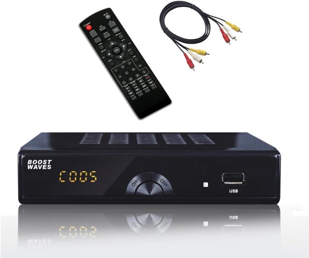 Why Pay for Cable? Use This Digital Tv Converter Box for Viewing HD Digital Channels for Free Instant or Scheduled Recording, DVR, 1080P HDTV, HDMI Output, 7 Day Program Guide