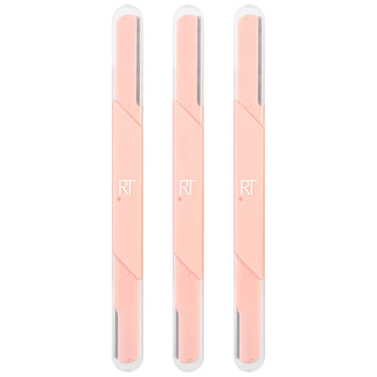 Real Techniques Face and Brow Razors, Dual Ended, Exfoliating Dermaplaning, Women's Face Razor, Multipurpose Facial Razors, Precision Trimming for Peach Fuzz, Dermablading, Multiuse, 3 Piece Set