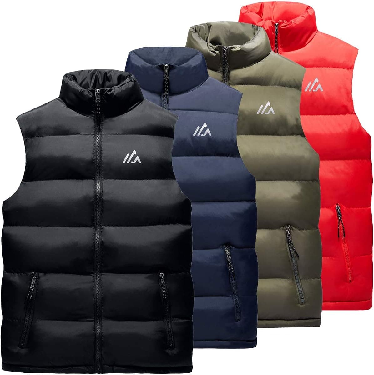 USHARESPORTS Vests For Women Puffer Vest Stand Collar Padded Vest Water Resistant Quilted Gilet Sleeveless Jackets for Women Outerwear