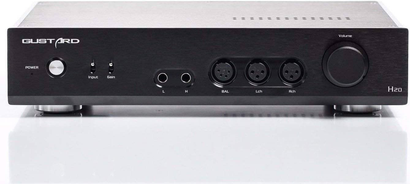 Gustard H20 Opamp Dual LM49720 Full Balanced Class A Headphone Amplifier Pre Amplifier (Black)