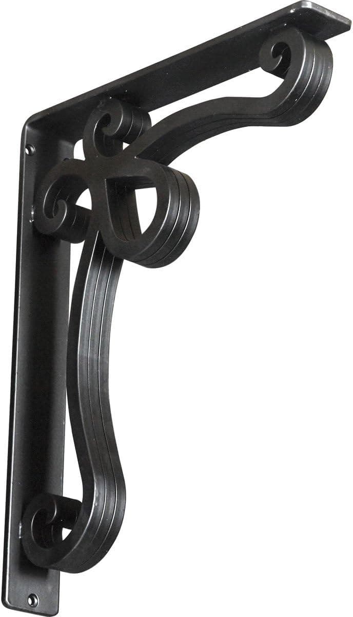 Ekena Millwork BKTM02X12X15TOL Orleans, 2" W x 12" D x 15" H, Powder Coated Black