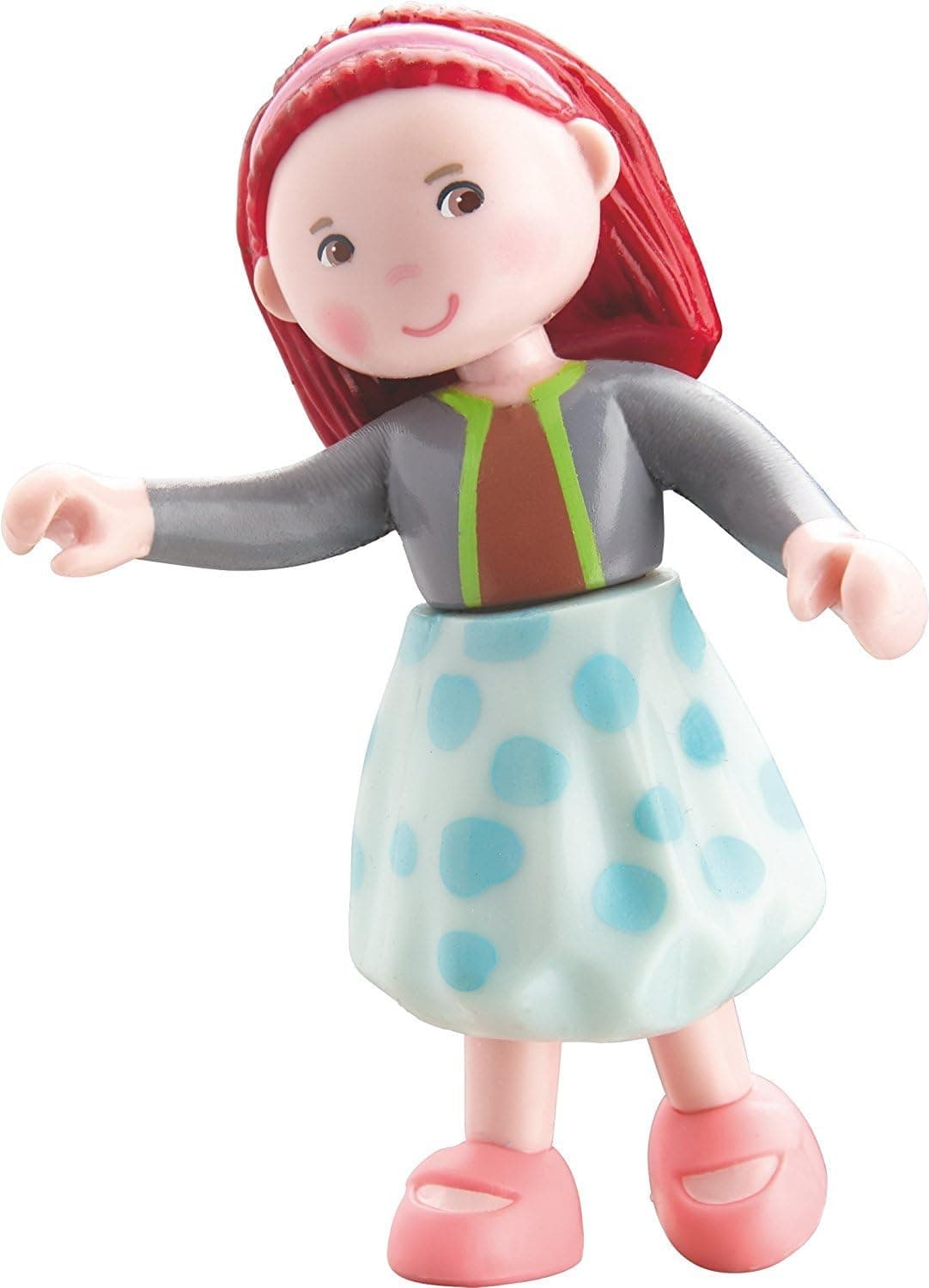 HABA Little Friends Imke - 4" Dollhouse Doll Toy Figure with Red Hair & Headband