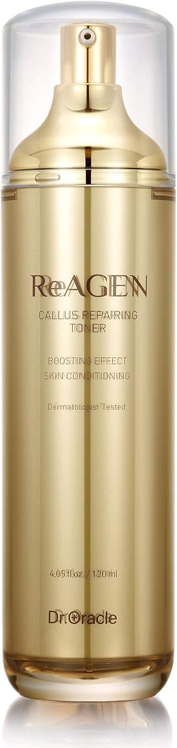 Callus Repairing Toner, Gold Anti Aging Face Toner, Hyaluronic Acid Skin Care Products, Dermatologist tested, (4.05 o.z) ReAGEN by Dr. Oracle