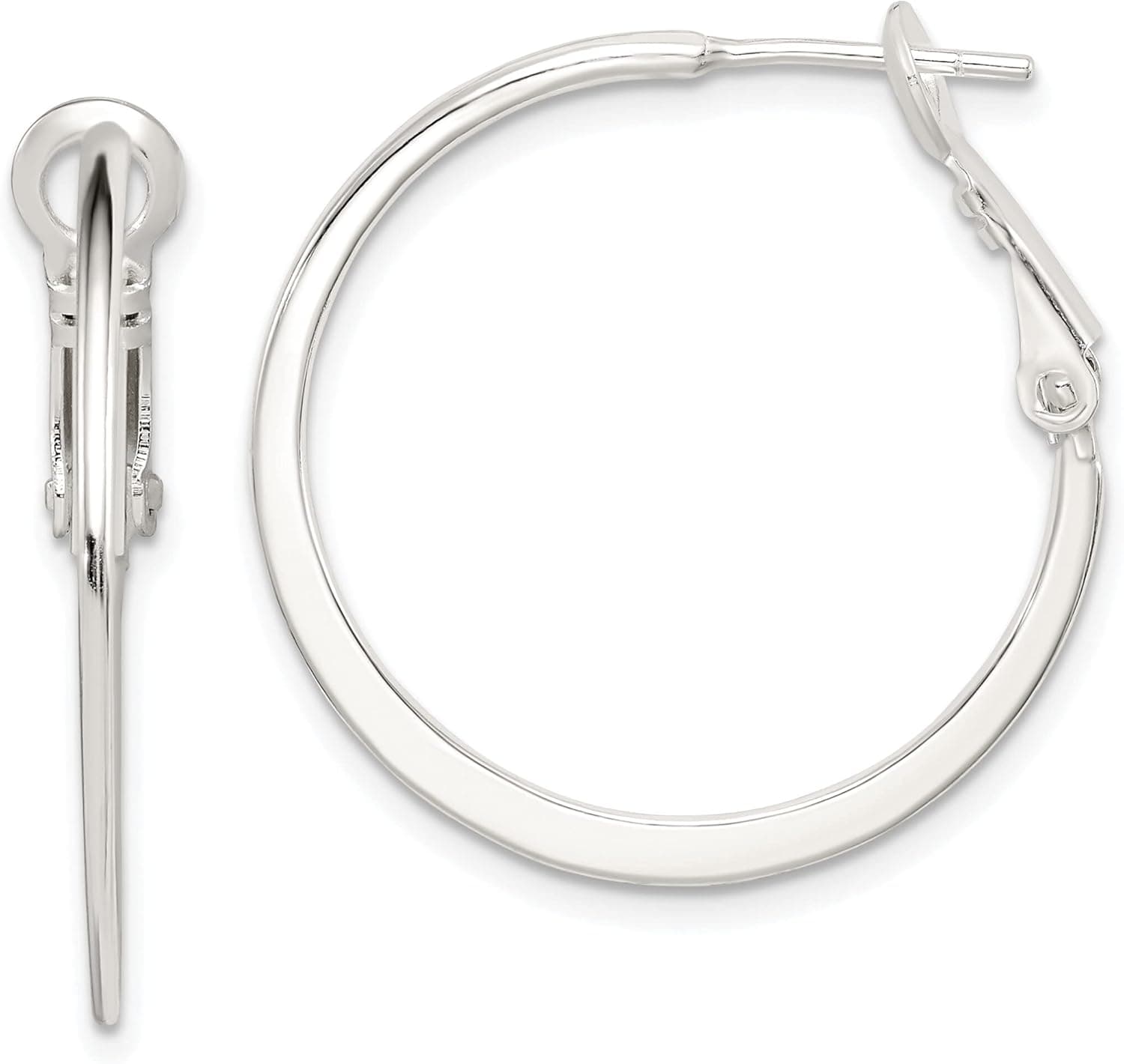 Sterling Silver large Hoop Earrings Jewelry 32mm