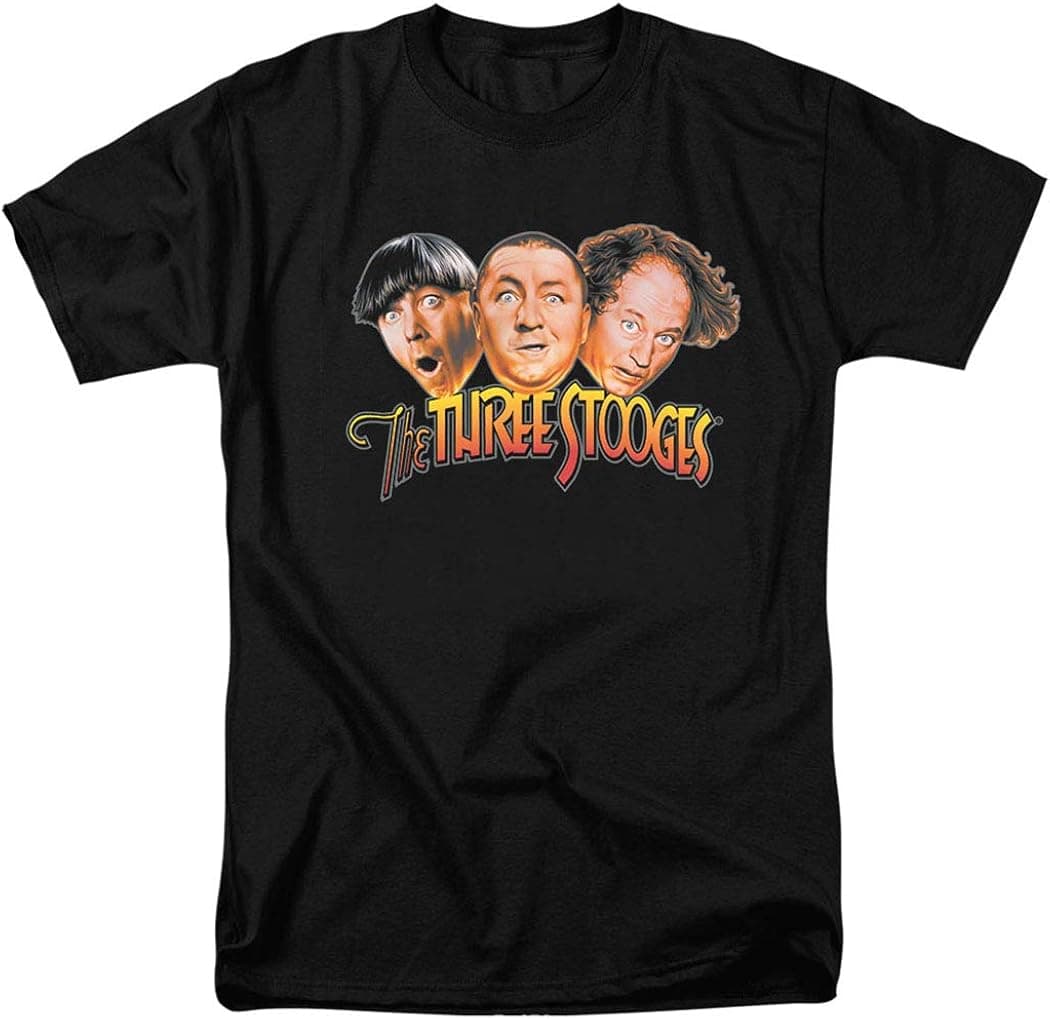 Popfunk Classic The Three Stooges Heads T Shirt & Stickers