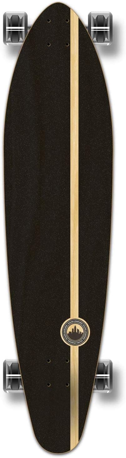 Yocaher Blank/Checker Complete Kicktail Skateboards Longboard Cruiser Black Widow Premium 80A Grip Tape Aluminum Truck ABEC7 Bearing 70mm Skateboard Wheels