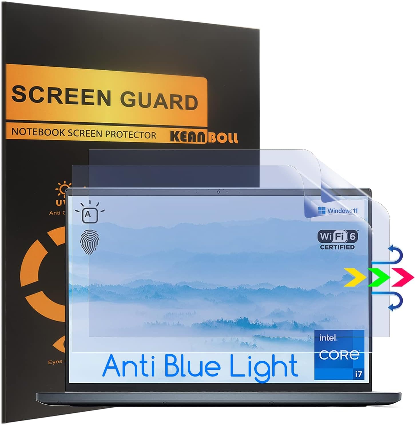 KEANBOLL 2 Pack Anti Blue Light Screen Protector for Dell Inspiron 16 7610 7620 7630 16" & Dell Inspiron 16 Plus 16 "& Dell G16 7620 Gaming Laptop 16 inch,Anti Glare & Anti Fingerprint Screen Filter