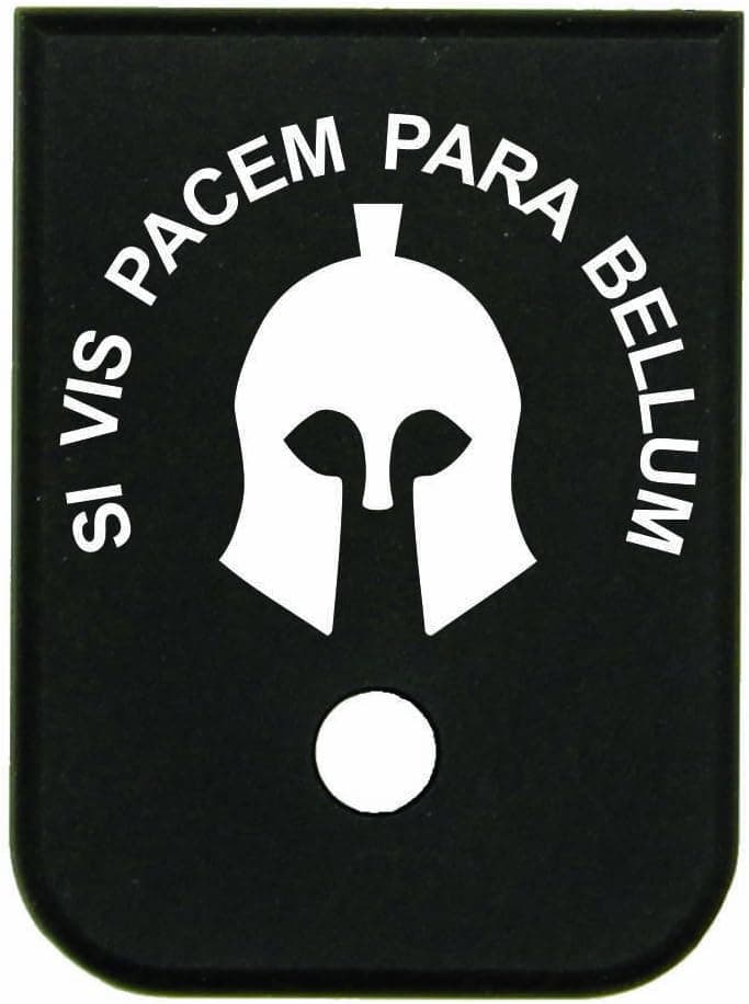 Molon Labe Engraving Magazine Base Plate for Glock 45acp & 10mm Si Vis Pacem para Bellum Helmet 3