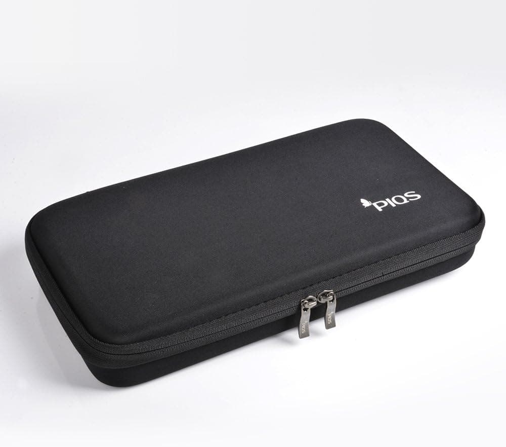 PIQS Black Portable Pico Projector Carrying Case with Customizable Dividers, Projector Travel Carrying Bag for TT Projector, Works with Small Travel Projectors from PIQS.