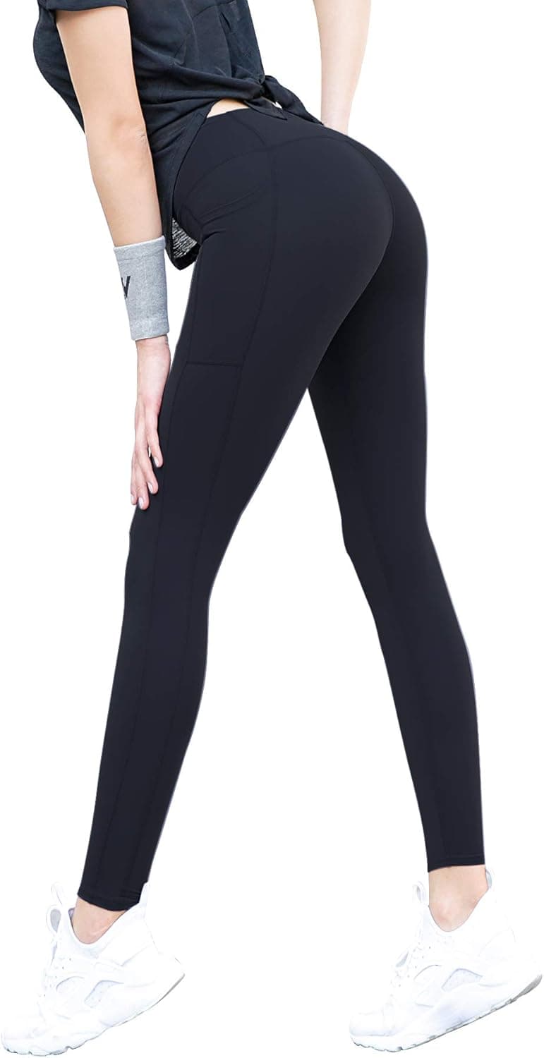 Bonim High Waist Yoga Pants with 2 Phone Pockets Tummy Control Workout Running Leggings for Women S-XXL