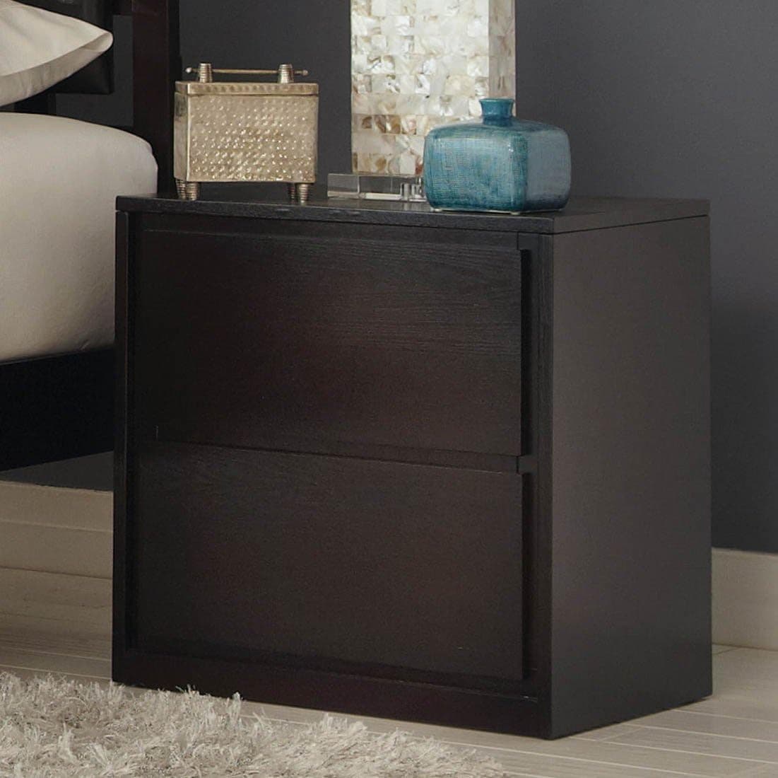 Coaster Home Furnishings Contemporary Nightstand, Cs Espresso