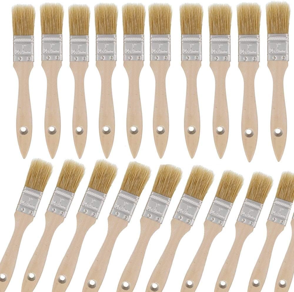 20 Pack of 1 inch Paint and Chip Paint Brushes for Paint, Stains (1 inch 20pcs)