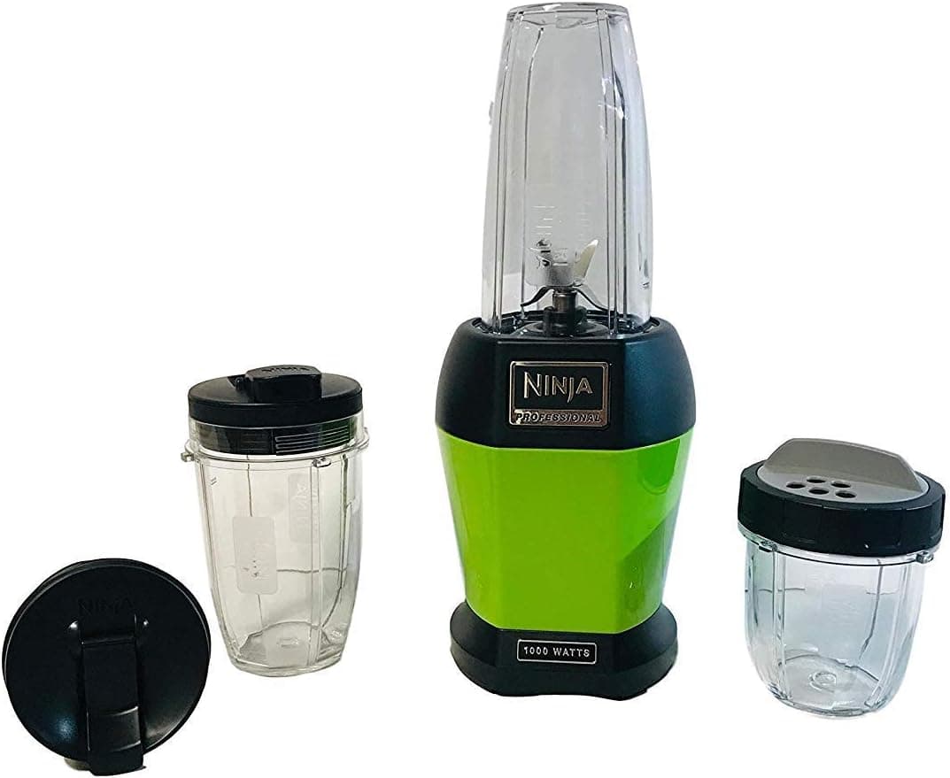 Ninja Profesional Blender BL454QGN Powerful 1000 Watts Motor Base BPA Free 2ft Power Cord Nutri Ninja Vitamin Nutrient Extractor Single Serve BL454 (Renewed)